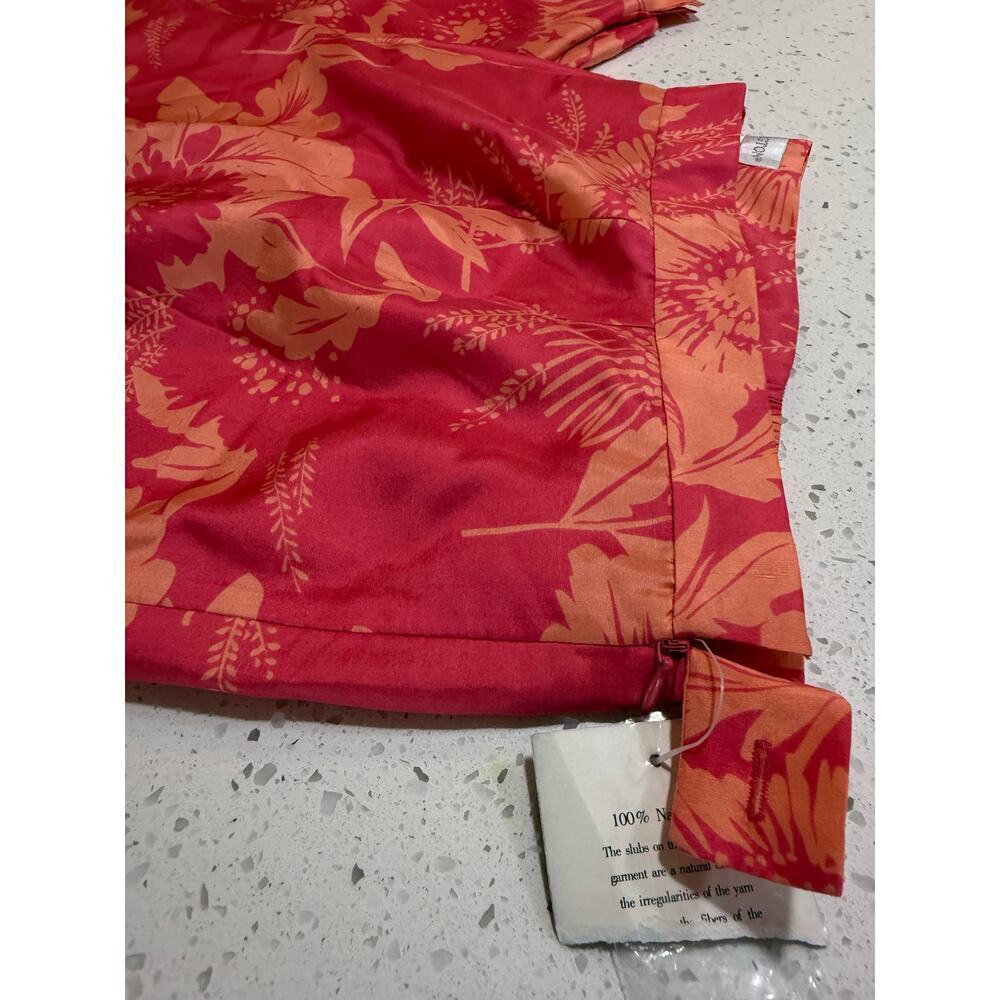 WORTHINGTON 100% SILK PINK FLORAL CAPRI PANTS WOMENS PLUS SIZE 28W - Picture 3 of 7